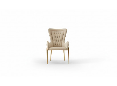 Sessel Stuhl 1x Esszimmer Lounge Sitz Polsterstuhl Luxus Leder Fernseh