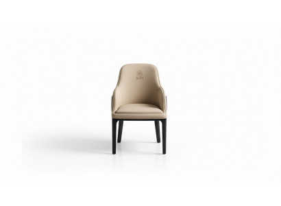 Designer Stuhl Luxus Lehnstuhl Polster Stühle 1x Sessel Wohn Ess Zimmer Leder