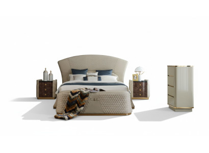 Schlafzimmer Bett Hocker 2x Nachttisch Komplette Sets Leder Möbel