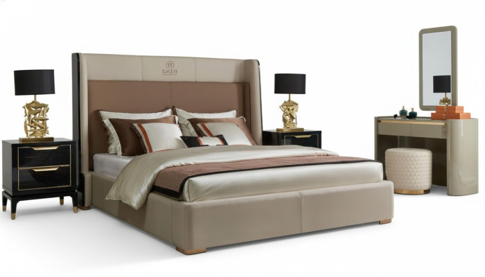 Luxus Hotel Betten Doppel Bett Design Holz Modern Bett 180x200 Schlafzimmer Ehe
