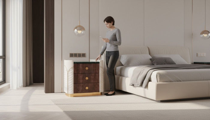 Nachttische Nachttisch Nachtschrank Nachtkonsole Dekorative Tisch Beistell