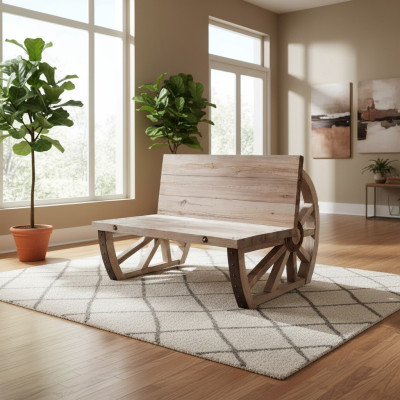 Gartenbank Holz Parkbank Massiv Sitzbank Garten Gartenmöbel 2-Sitzer Bänke Neu