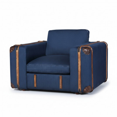 Design sessel Koffer Textil Couch Polster Einsitzer Sofas wohnzimmer möbel retro