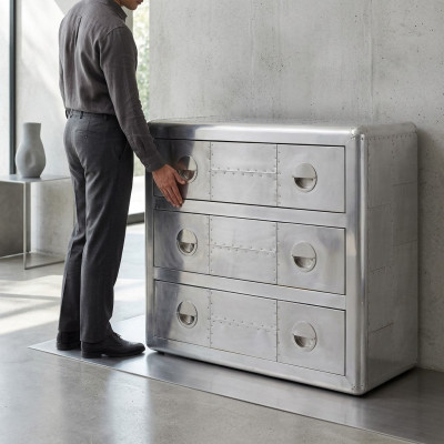 Kommode Design Möbel Vintage Retro Schrank Schubladenregal Flugzeug