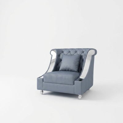 Chesterfield Sessel Fernseh Couch 1 Sitzer Sofa Leder Couchen Polster Echtleder