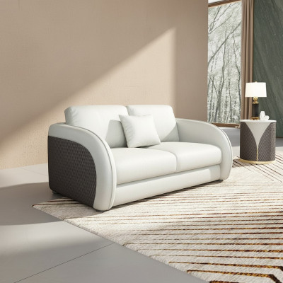Ledersofa Couch Wohnlandschaft 2 Sitzer Design Modern Sofa Zweisitzer Echtleder
