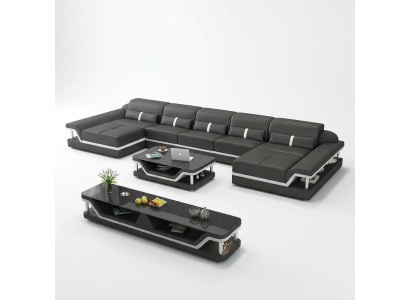 Ecksofa Sofa Couch Sofa Wohnlandschaft ledersofa leder möbel wohnzimmer garnitur