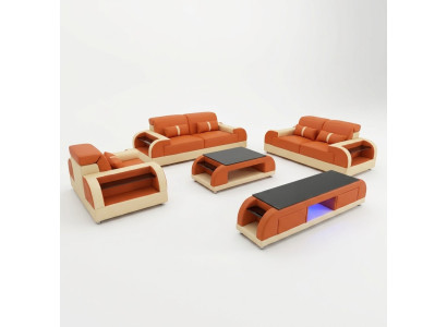 Sofagarnitur Set 3 2 1 Sitzer Couchtisch Sideboard Garnitur Design Moderne 5tlg.