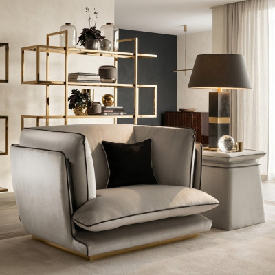 Design Stoff Couch Sessel 1 Sitzer Polster Sofas Lounge Club Neu