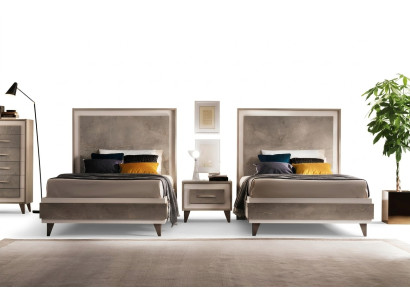 Set Hotel 2x Betten Nachttisch Design Schlafzimmer 3tlg. Möbel arredoclassic