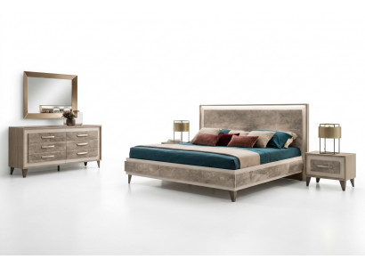 Schlafzimmer Sets Bett 2x Nachttisch Kommode Spiegel arredoclassic 5tlg. Set