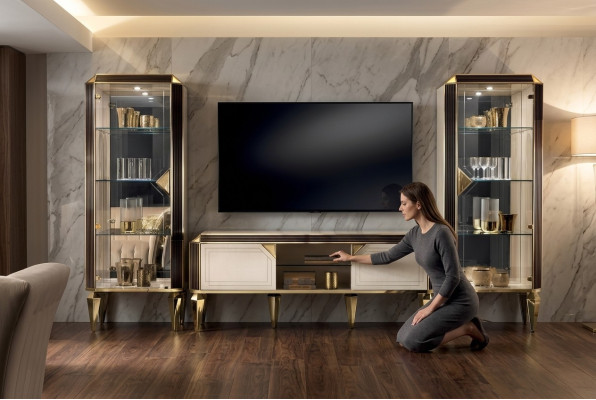 Designer rtv tv Anrichte Kommode Side Low Schrank Regal Luxus Wohn Zimmer Board