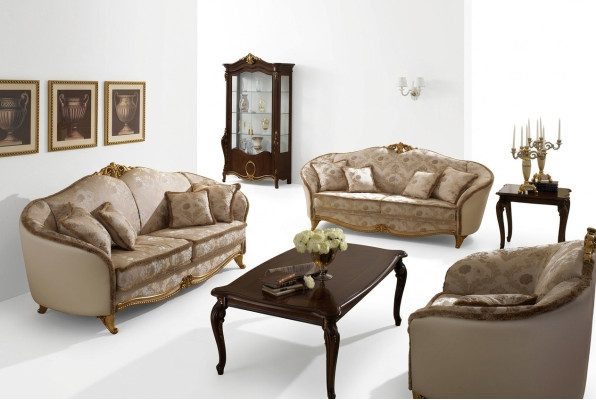 Sofa Sofagarnitur 3+3 Set Sitz Design Polster Sofas Couch Garnitur arredoclassic