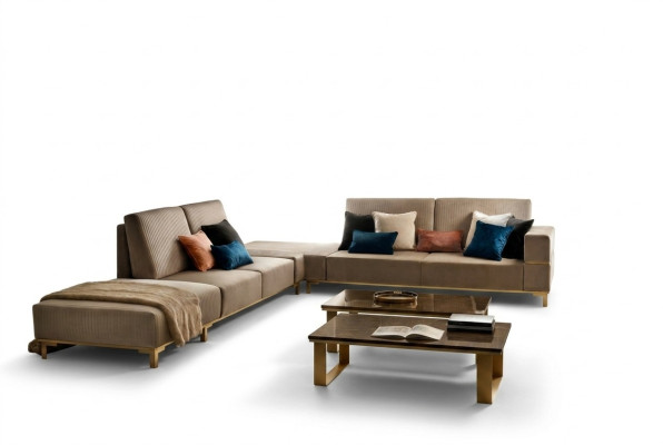 Ecksofa Sofa Couch Textilsofa Wohnlandschaft Luxus Moebel L Form Couchtisch 2tlg
