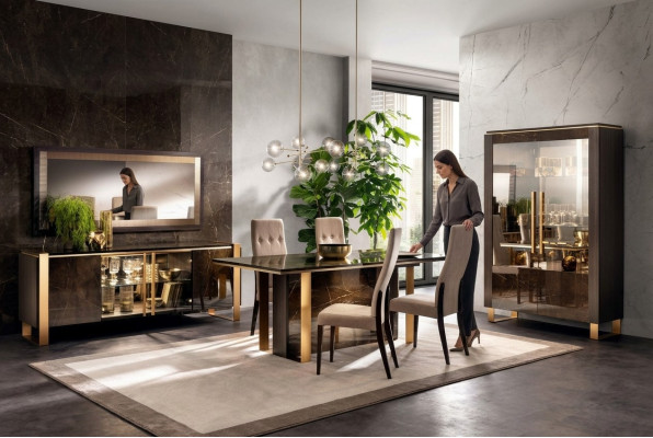 Esstisch Stühle Kommode 8tlg. Esszimmer Set Gruppe Garnitur Tisch arredoclassic