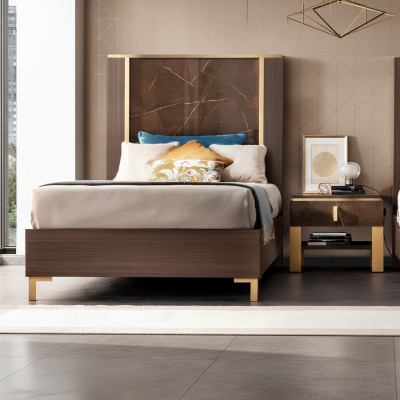 Bett Nachttisch Schlafzimmer Polsterbett Klassisch Designer Möbel arredoclassic