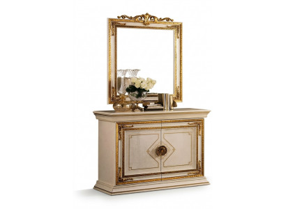 Spiegel Kommode Schrank Kommoden Anrichte Schlafzimmer Set Holz Klassischer Stil