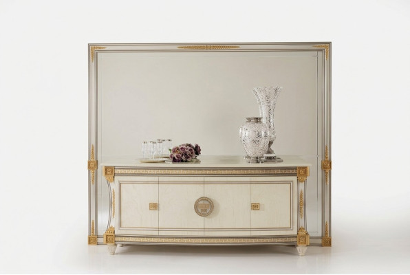 Buffet Anrichte Kommode Spiegel Echte Handarbeit Barock Rokoko arredoclassic