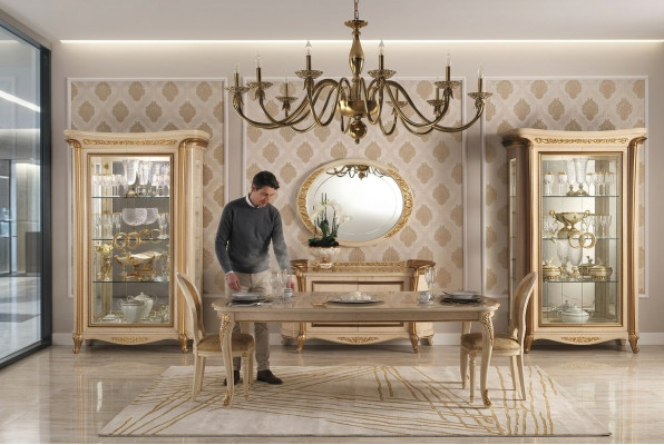 Design Spiegel Wandspiegel Echt Holz Rahmen Hängespiegel Luxus Möbel Barock