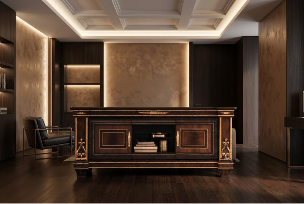 Sideboard Holz Handarbeit Klassischer Unterschank RTV Fernsehschrank Möbel Neu