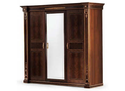 Schlafzimmer Kleiderschrank 3 türiger Holz Wandschrank Schrank arredoclassic neu
