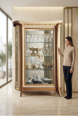 Design Möbel Holz Klassischer Stil Barock Vitrine Italienische Möbel Anrichte