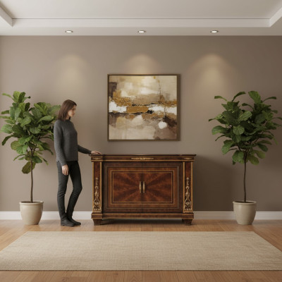 Designer Kommode Anrichte Kommoden Regal Holz Schrank Schränke Holz Anrichte Neu