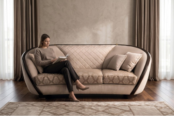Sofa Couch Polster 3 Sitzer Textil Sofas Couchen Sitz Garnituren Design Club