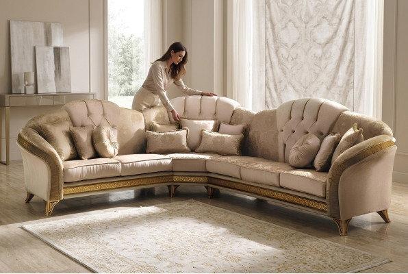 Ecksofa Sofa Couch Polster Wohnlandschaft Textil Eck Sofas Garnitur L Form Neu