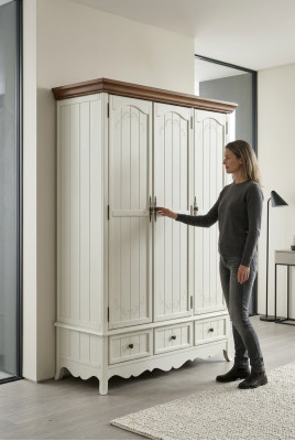 Klassischer Kleiderschrank Holzschrank Landhaus Schlafzimmer Schränke Holz Möbel
