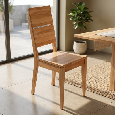 Stühle Stuhl Lehnstuhl Textil Neu Massiv Holz Lounge Sessel Polster Lehn Leder