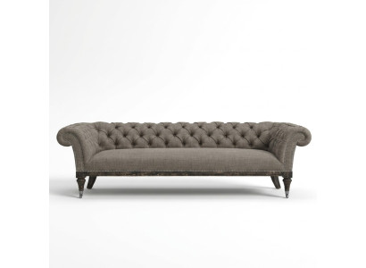 Chesterfield Sofa Couch Polster Stoff Leder Couchen Polster Garnitur 4 Sitzers