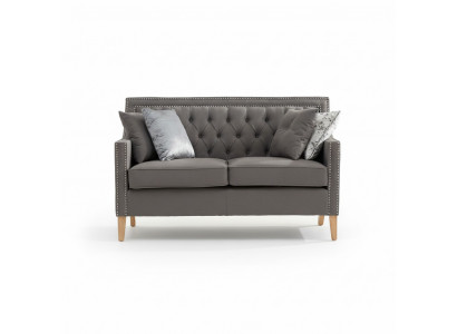 Chesterfield Sofa Couchen Polster Garnitur Couch Polster Stoff 2 Sitz