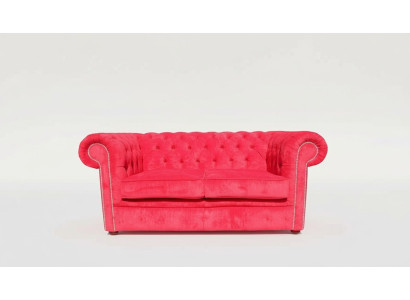 jvmoebel ® Leder Sofa Couch - Design Polster Zweisitzer Couch Garnitur Rot Neu