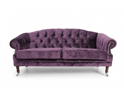 Barock Rokoko Sofa Couch Textil Samt Chesterfield - Designer Couchen