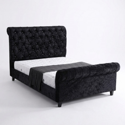 Schwarzes Schlafzimmer Chesterfield Bett Edles Schlafzimmer Bett