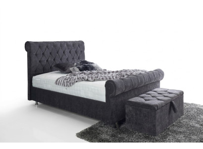Chesterfield Design Samt Bett Luxus Textil Betten Schlafzimmer Doppel