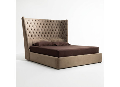 Englisches Großes Bett Chesterfield Doppelbett Designer Hotel Samt Möbel