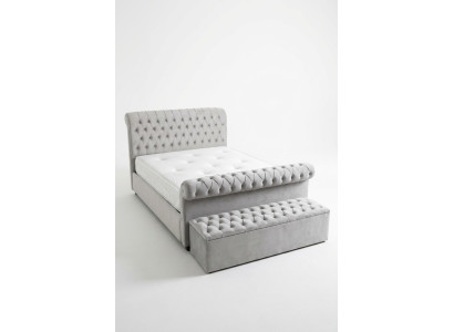 Englisches Designer Schlafzimmer Polster Betten Doppel Bett Hotel Chesterfield