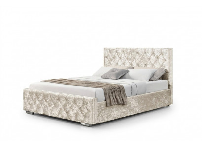 Weißes Textil Chesterfield Bett Schlafzimmer Doppelbetten Moderne Bett