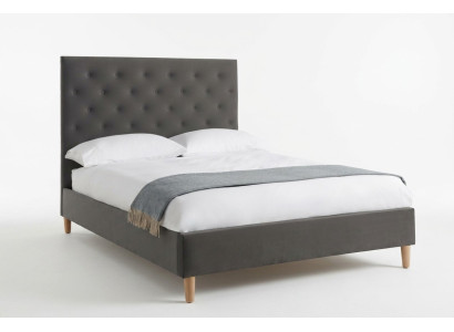 Bett Polster Design Luxus Doppel Hotel Betten Schlaf Zimmer Chesterfield Grau