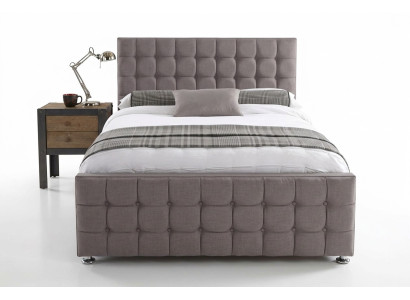 Englisches Graues Chesterfield Doppelbett Designer Schlafzimmer Betten