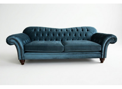 Chesterfield 4 Sitzer Couch Polster Textil Couchen Wohnzimmer Sofa