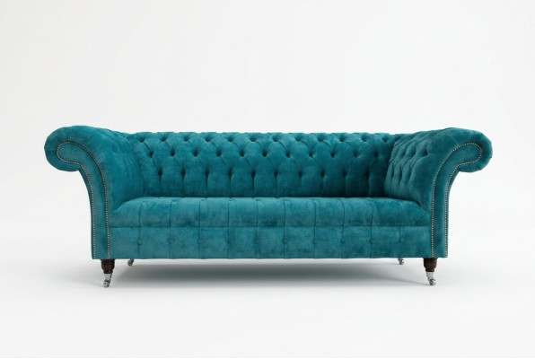 Chesterfield Original Sofa Couch Textil Sofas Couchen Polster Stoff Neu