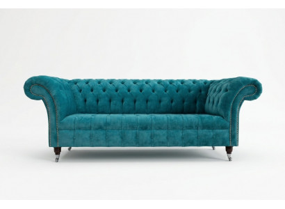 Chesterfield Original Sofa Couch Textil Sofas Couchen Polster Stoff Neu