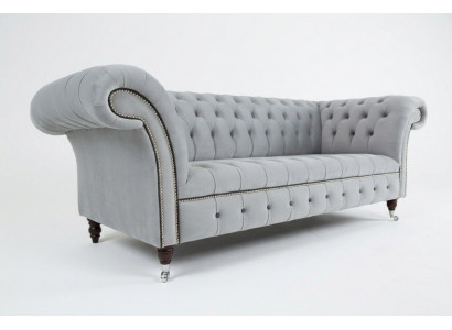 Chesterfield Sofa Set 3+2 Sitzer Samt Velour Garnitur Design Garnituren