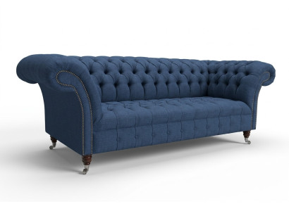 Chesterfield Couch Sitz Textil Stoff Couchen Sofas Sofa Polster Samt 3 Sitzer