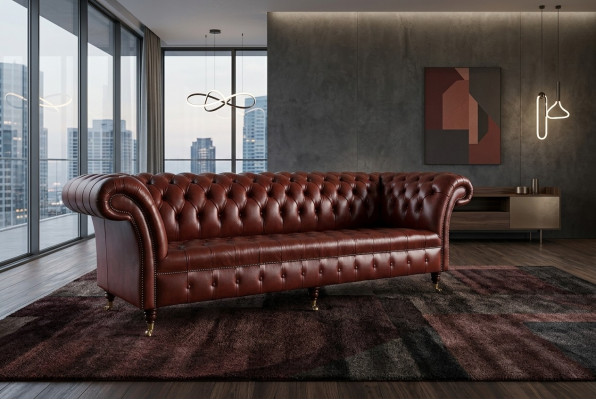 Xxl Big sofa Chesterfield Sofa 4 Sitzer Couch Polster Luxus Klassische Textil