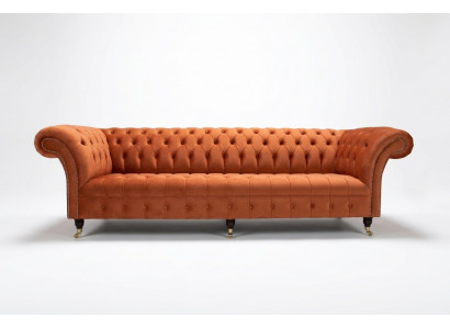 Sofa Polster Chesterfield Textil Sofas Design Luxus Ledersofas 4 Sitzer 265cm