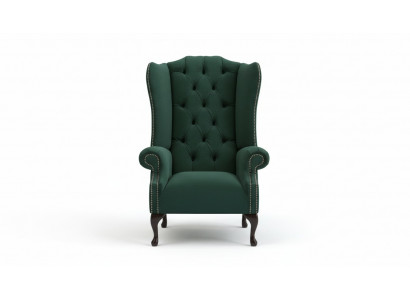 Chesterfield Ohrensessel Sessel 1 Sitzer Polster Couch Sofa Relax Fernseh Stoff